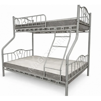 Pat 2 nivele Orkide Triple 90x200+140x200 alb, gri, bej